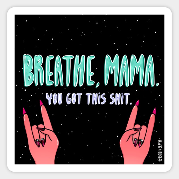 Breathe Sticker by RobinElayn